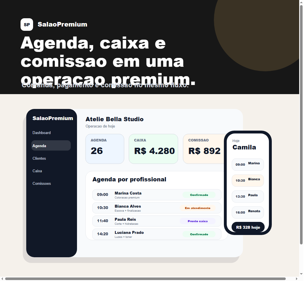 Exemplo de divulgação para salão nas redes sociais